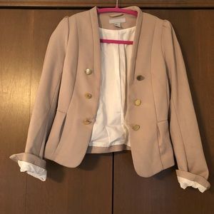 Tan Crop Blazer